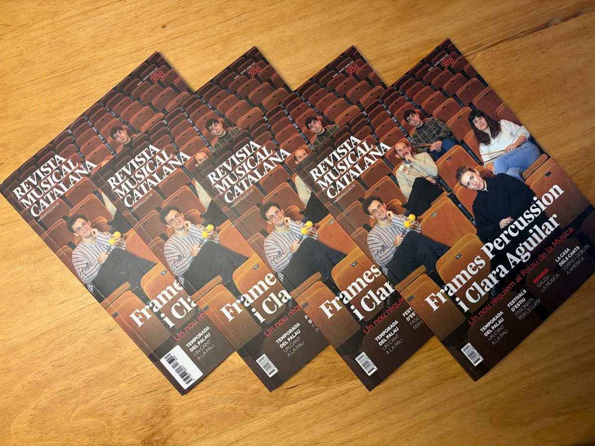 RevistaMusCat's tweet photo. 📍I més continguts del nostre nou número 388! Un dossier dedicat a Gaudí i la música i la secció La Casa dels Cants, amb tota la informació de la família coral de l' @Orfeo_Catala al @palaumusicacat i més enllà!🎵🎶Esperem que us agradi! 📕https://t.co/VYNTy6JjzQ https://t.co/UC95o0HFt9