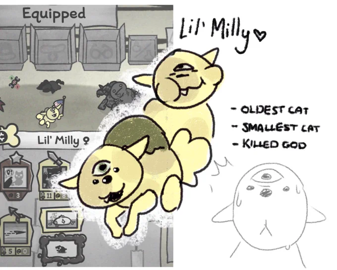 warmup.. lil' milly carried my entire team
#mewgenics #mewgenicsfanart 