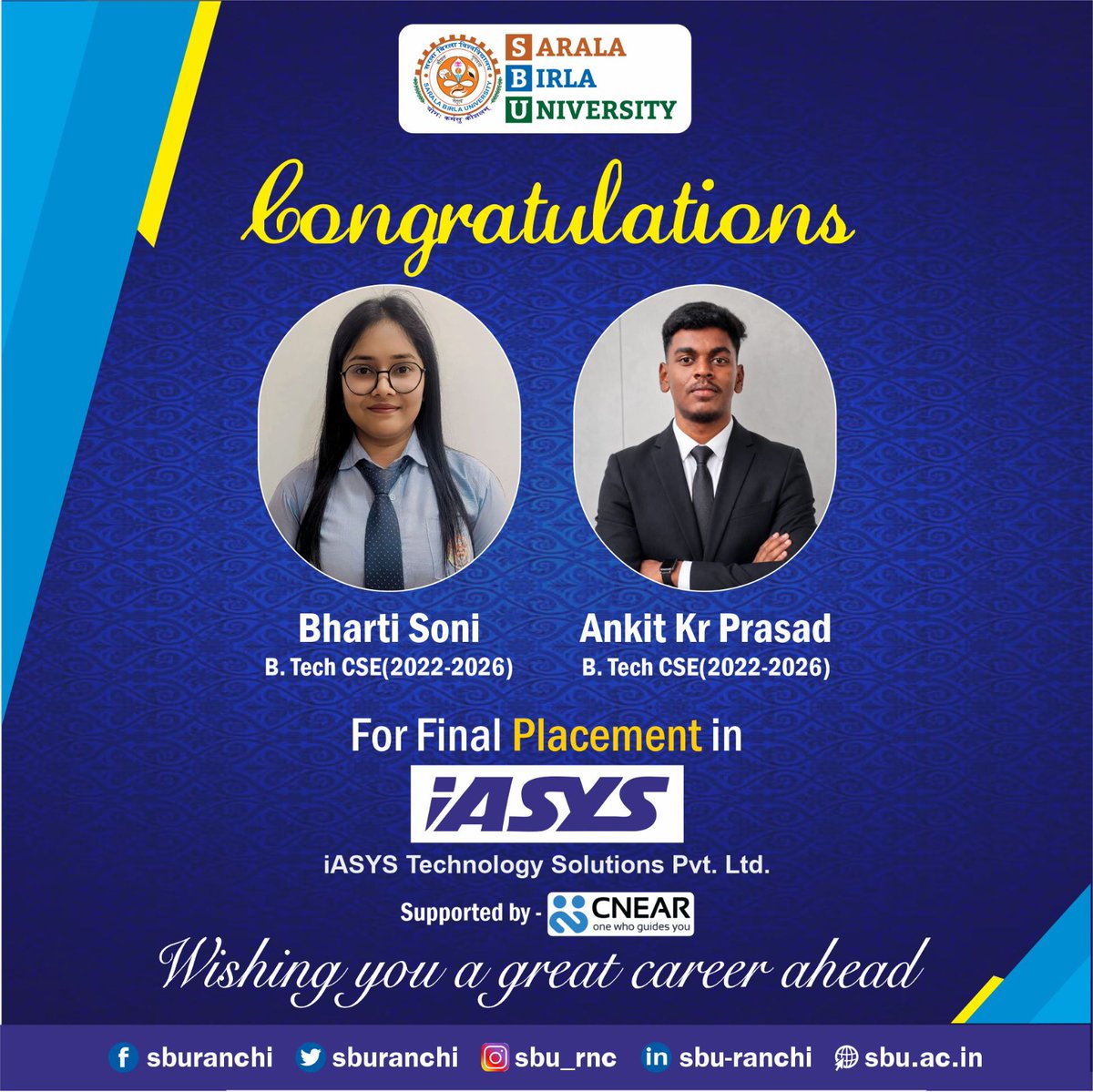 Sarala Birla University tweet media