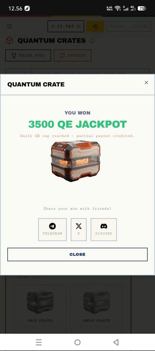 Just hit a 3500 QE jackpot from the Quantum Crate on <a href="/dac_chain/">DAC | Quantum Chain</a>
The ecosystem keeps getting more interesting with interactive rewards, on chain engagement, and community driven

Definitely one of the most fun experiences I’ve tried recently.
Feeling bullish on the future of DAC
