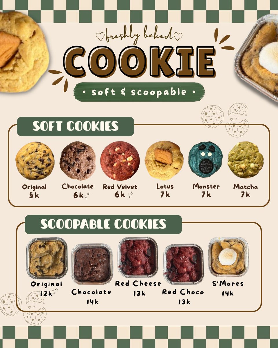 shofii | soft cookies & fudgy brownies solo tweet media