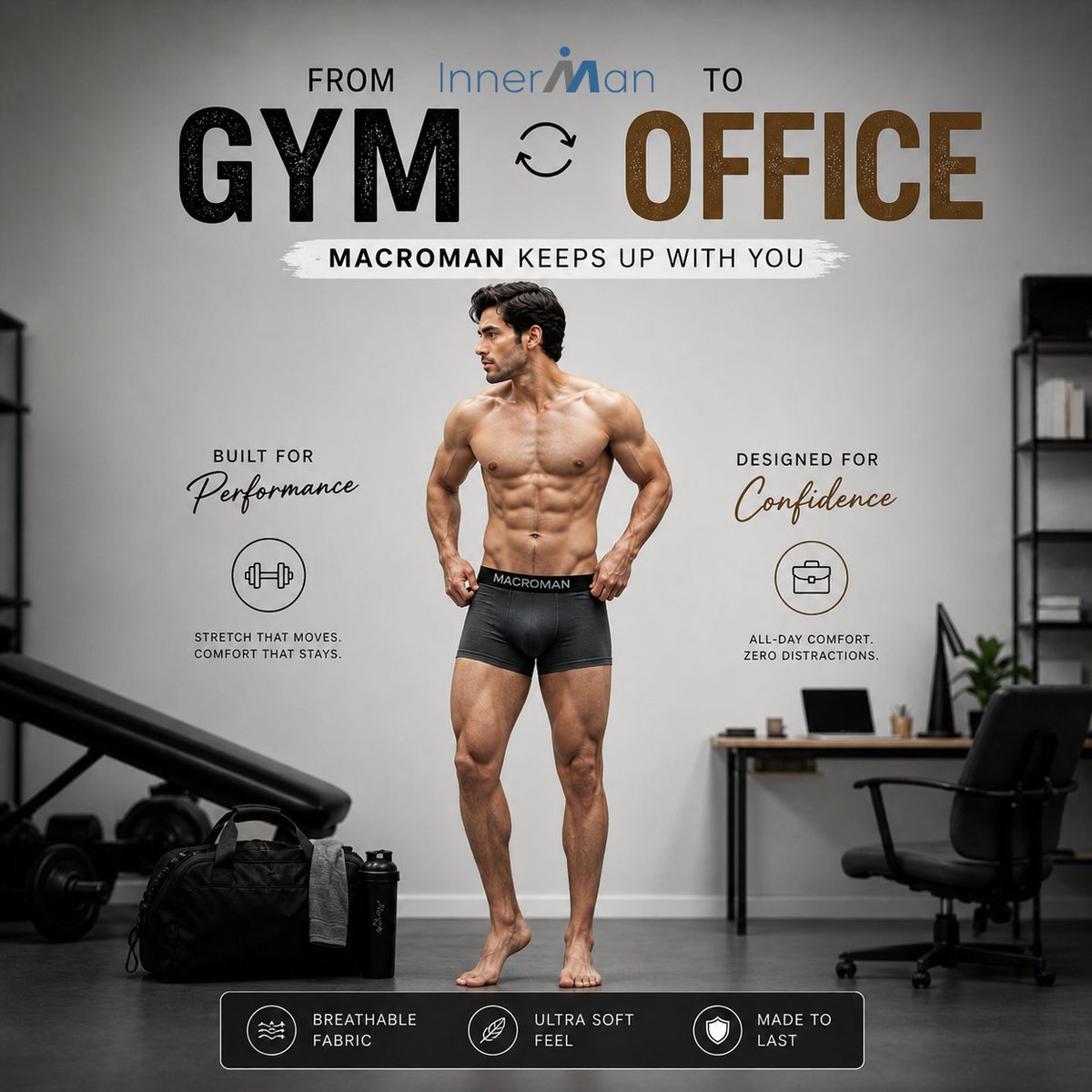 shopInnerMan's tweet photo. 6AM: Crushing it at the gym. 9AM: Owning the boardroom. Real men don't compromise on performance or confidence.

Find your fit at: https://t.co/6B2llZvmKp 

#Macroman #InnerMan #MensFashion #ActiveLifestyle #ComfortWear #GymToOffice https://t.co/6ESAtihb3Q