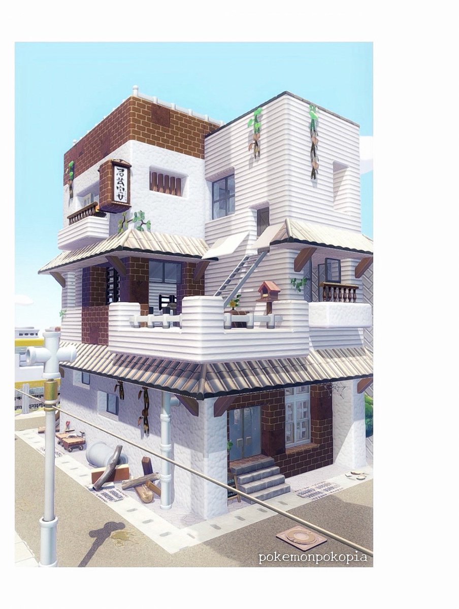 PEPENAHN's tweet photo. 海辺の町の小さなビル🧱🏬
-レンガや延べ棒を作るお店-

#ぽこあポケモン 
#ぽこポケ https://t.co/HvhALHBYSu