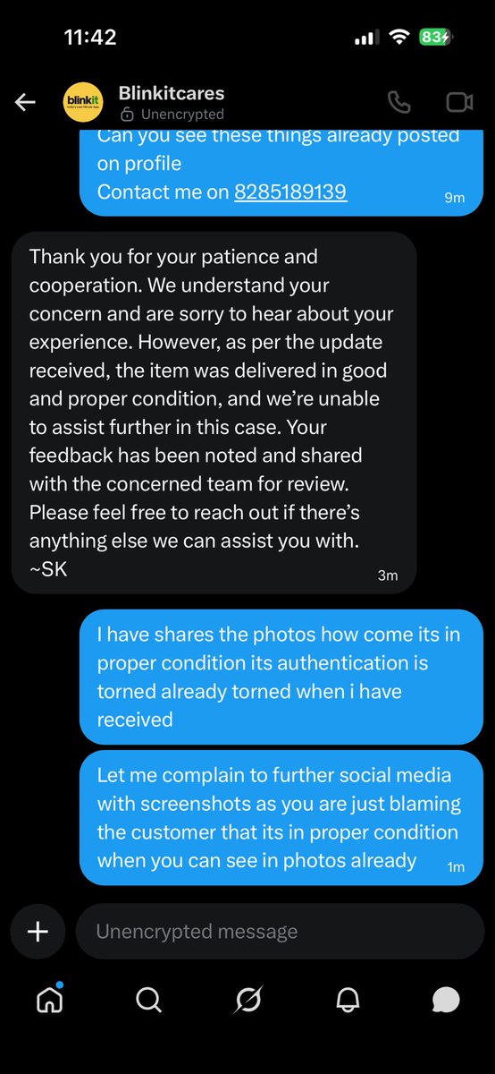 sidharthpathan2's tweet photo. @blinkitcares I will put this in another social media platforms so other can also know this issue and ban you guys https://t.co/m1p4SCc4Oe