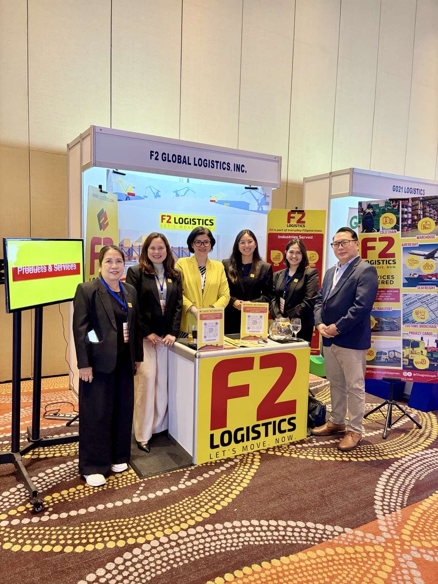 F2LogisticsPh's tweet photo. F2 Global Logistics, Inc. showcases world class supply chain solutions during the Logistics Services Philippines Conference and Exhibit 2026.

Our services have a global reach.

Get in touch with us.

For inquiries, please feel free to contact F2 Global Logistics, Inc.:

Manila and South Luzon:
(02) - 5320 0037

North Luzon:
(047) - 250 2010

Visayas:
(032) - 342 0854

Mindanao:
(+63) 919 080 3708

Or Email: customerexperience@f2logistics.com

Visit: https://t.co/QcoP47TnCs

#LetsMoveNow
#F2Delivers