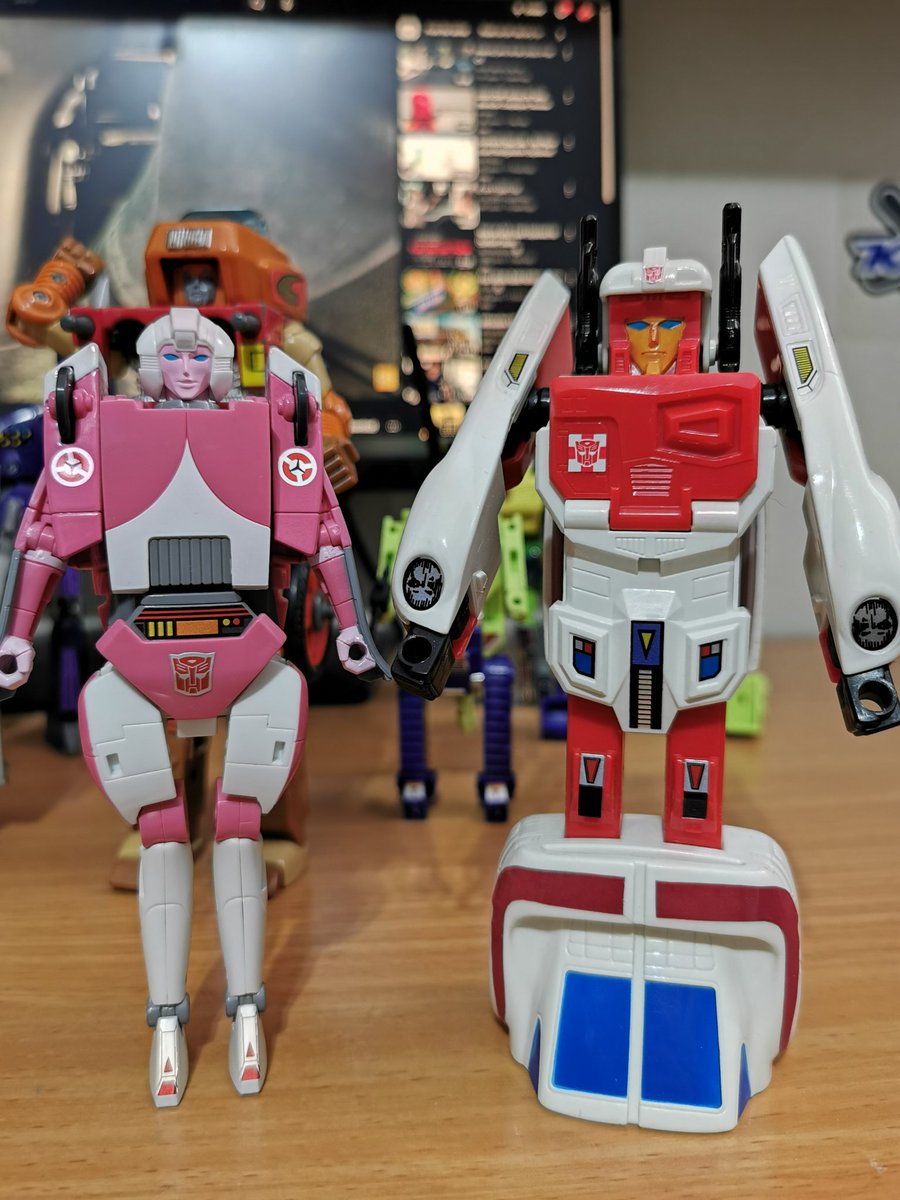 the very first g1 fembot toy with the (current)  last one.