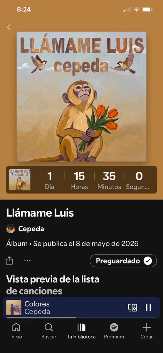 Muchísimas ganas de tener su sexto álbum, que se dice pronto!! #LlámameLuis