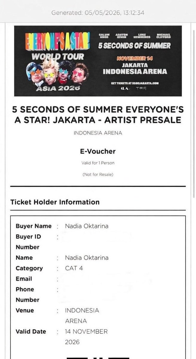 biyaa || open jasawar ticket jnjm,5sos💞 tweet media