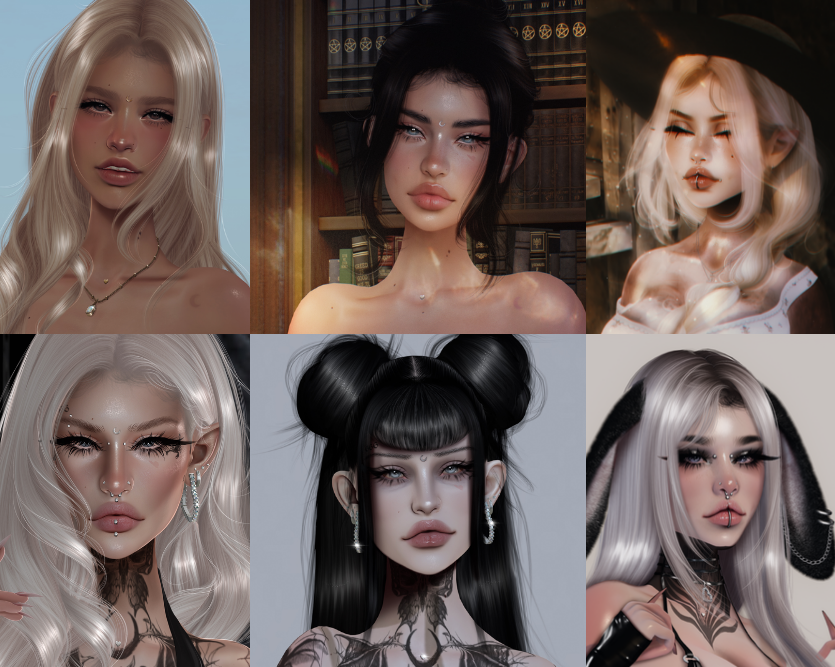 PrettyMorbidSL's tweet photo. petition for you all to just ban me from changing my look because what do you mean i have all of these plus more??? i do my own head in switching between them all... https://t.co/QymSX8OOTU