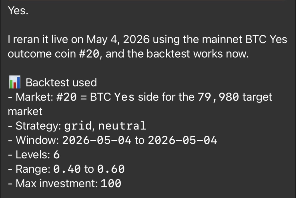 supurr_app's tweet photo. You can now run Grid bots over HIP-4 markets via telegram.

Frontend coming soon! https://t.co/cDixN4qMwW