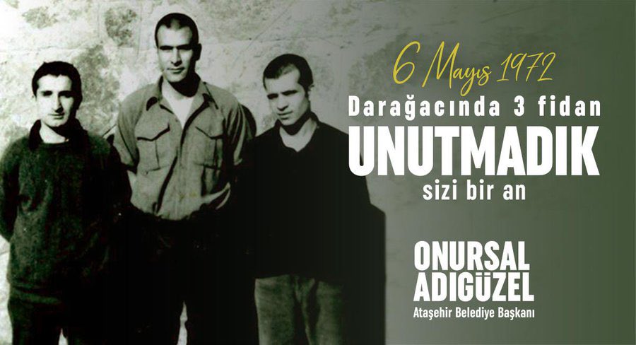 onursaladiguzel's tweet photo. Devrimci gençlik hareketinin ölümsüz neferleri Deniz Gezmiş, Yusuf Aslan ve Hüseyin İnan'ı aramızdan koparılışlarının yıl dönümünde özlem ve saygıyla anıyorum.

Tam bağımsız Türkiye idealleri ve hatıraları mücadelemizde yaşamaya devam ediyor. https://t.co/BzHvxgHIqr