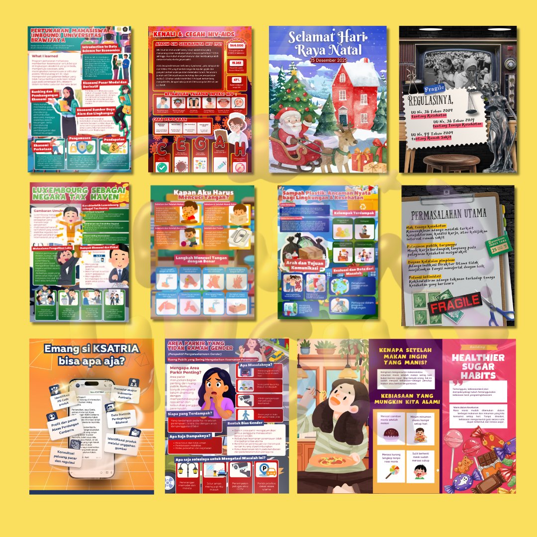 abieyab's tweet photo. sekarang lagi musin nggak sie tugas sekolah, kuliah. sd, smp, paud disuruh buat poster atau infografis? 😭 yuk buat yang gasempat buat atau gaada skill mendesain, aku menerima jasa buat poster infografis leaflet ppt dengan harga start 20kan ajaa! seharga kopi kamuu🤭🤭 
#zonauang https://t.co/bmC7A82wZC