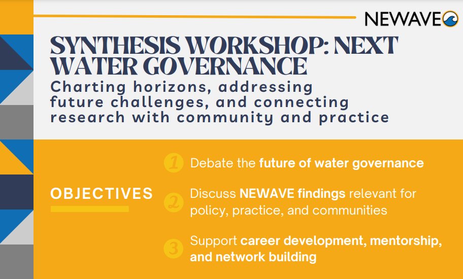 NEWAVE_NETWORK's tweet photo. last days to apply: Water Politics and Governance Summer School - https://t.co/Shj1qtfsau https://t.co/dytvjCXKVA