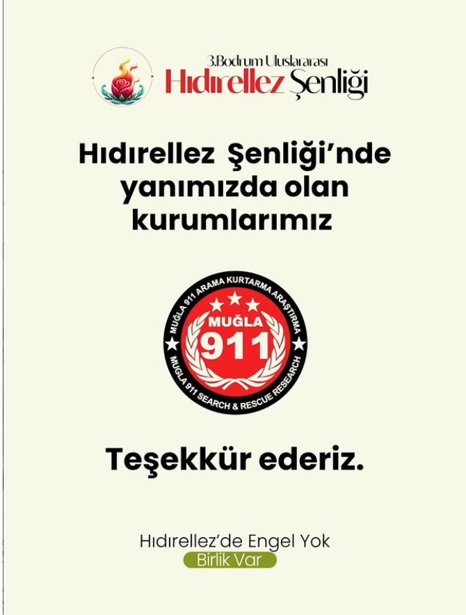 MUGLA911's tweet photo. Hıdırellez’de Engel Yok Birlik var!
@hidirellezbodrum https://t.co/lxFLQwFAWa