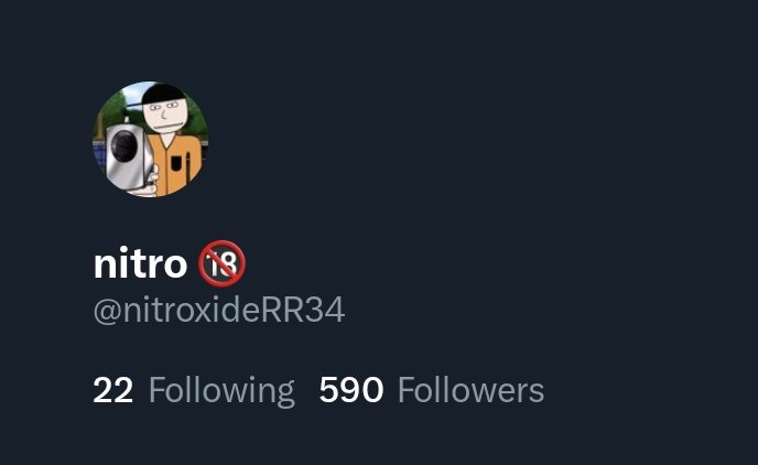 nitroxideRR34's tweet photo. IM NOT DOING ANYTHING WHY AM I SO CLOSE TO 600 FOLLOWERS https://t.co/uWo1J0ySZK