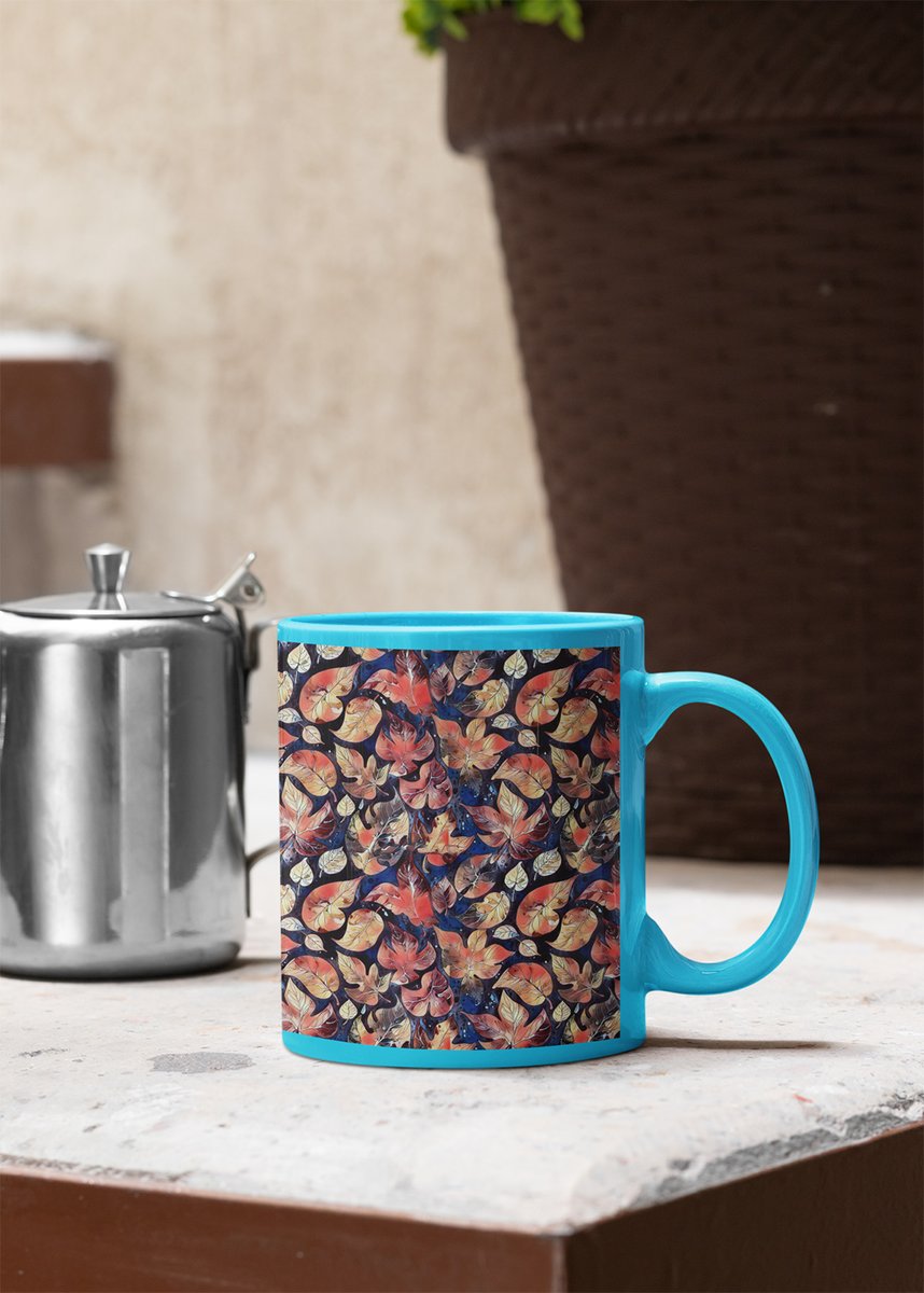 habatour20's tweet photo. Enjoy your favorite drinks with this #coffeemug featuring a rich #botanical #leafpattern in warm seasonal tones set against a deep, moody background. 
Available at : https://t.co/R0V2J1CNof
#botanicaldesign #abstractpattern #leafpatterns #coffeemugsforsale  #mugsforsale #mugart https://t.co/V6LZG1ul8w