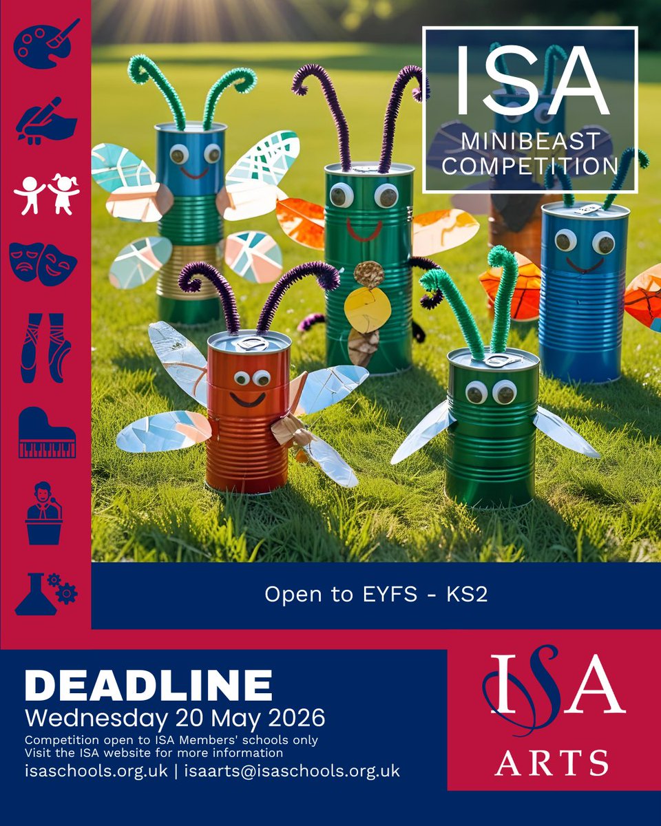 ISAartsUK's tweet photo. 🔔 Only two weeks left to enter 🔔

Find out more: https://t.co/FwIUeD1TLF

@isaschools https://t.co/wOanXYW9td