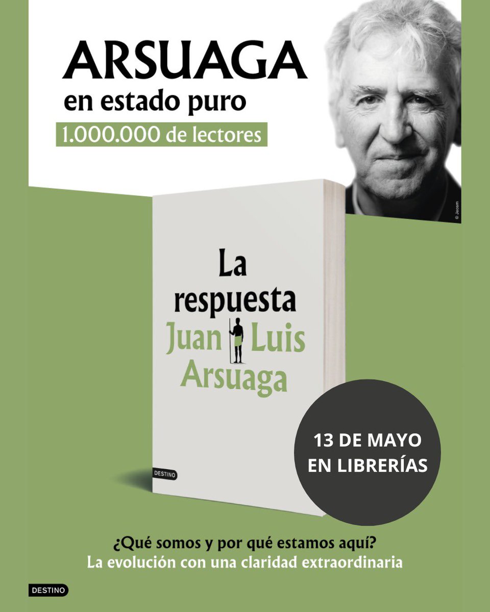 Una semana para la publicación de LA RESPUESTA. Mi nuevo libro, escrito con la mente y con el corazón. Os invito a compartir con el Viejo de la Tribu la historia del origen del hombre.
<a href="/EdDestino/">Ediciones Destino</a> 
+info
planetadelibros.com/libro-la-respu…