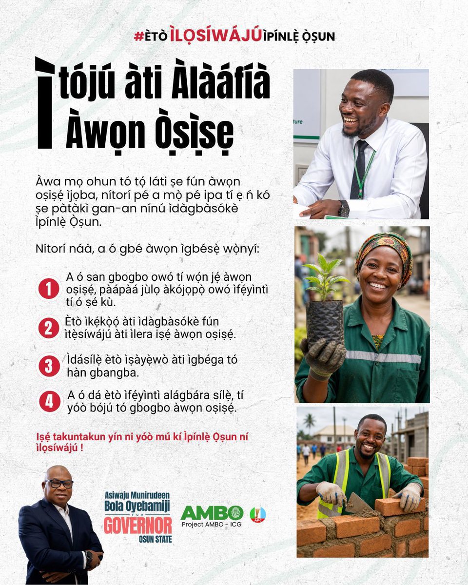 Igba otun fun awon osise ipinle Osun....<a href="/OyebamijiBola/">Bola Oyebamiji</a> lolese