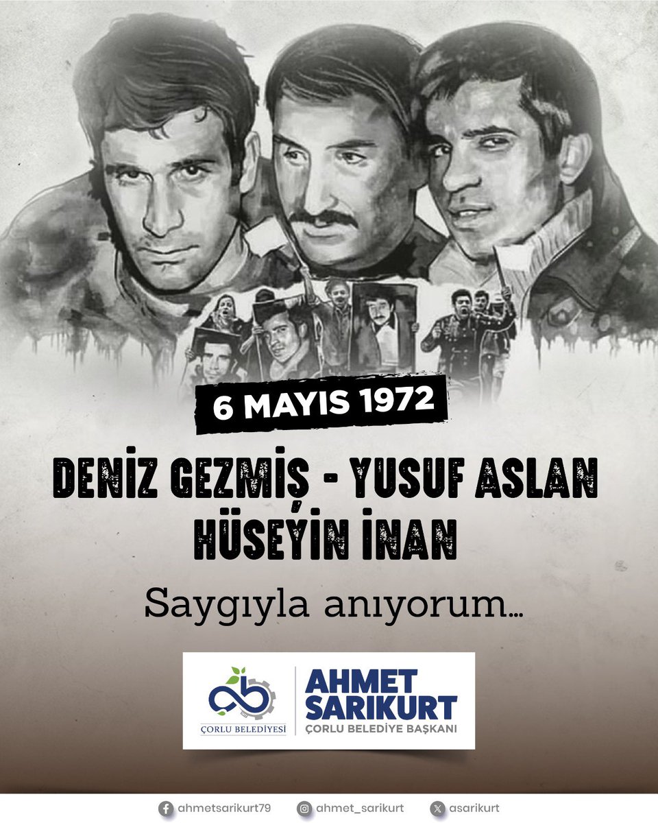 asarikurt's tweet photo. 🥀Tam bağımsız bir Türkiye ideali uğruna mücadele eden Deniz Gezmiş, Yusuf Aslan ve Hüseyin İnan’ı saygıyla ve rahmetle anıyorum. https://t.co/ycObK9v1Sd
