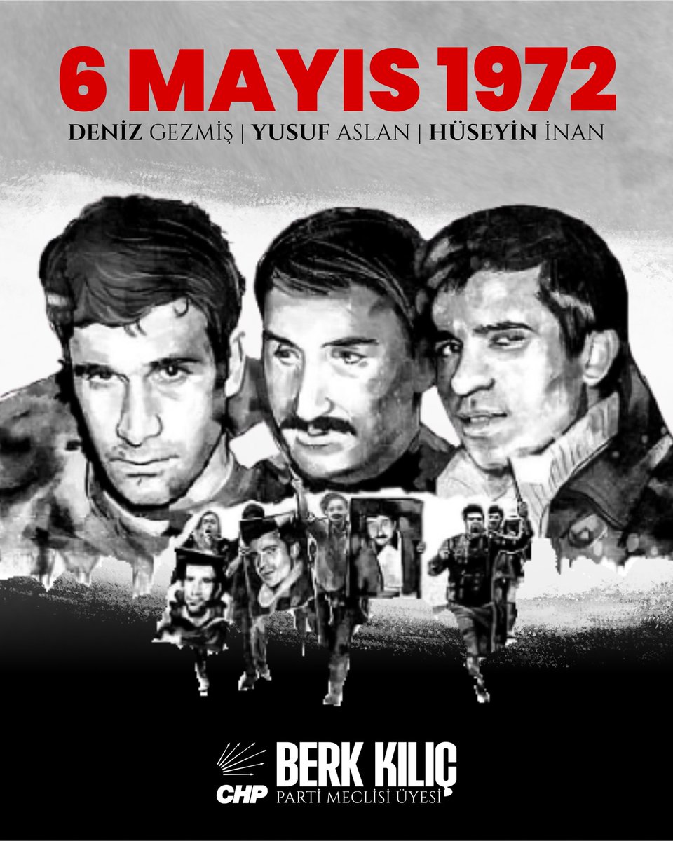 BerkKilicCHP's tweet photo. Tam bağımsız Türkiye idealiyle çıktıkları yolda gençliklerinden koparılsalar da fikirleri bizlere emanet kalan 3 Fidan’ı saygı ve özlemle anıyoruz.

Deniz’in, Yusuf’un, Hüseyin’in bıraktığı yerden; boyun eğmeden, susmadan, inandığımız değerler uğruna mücadelemizi sürdüreceğiz. https://t.co/DNwMHhW5BO