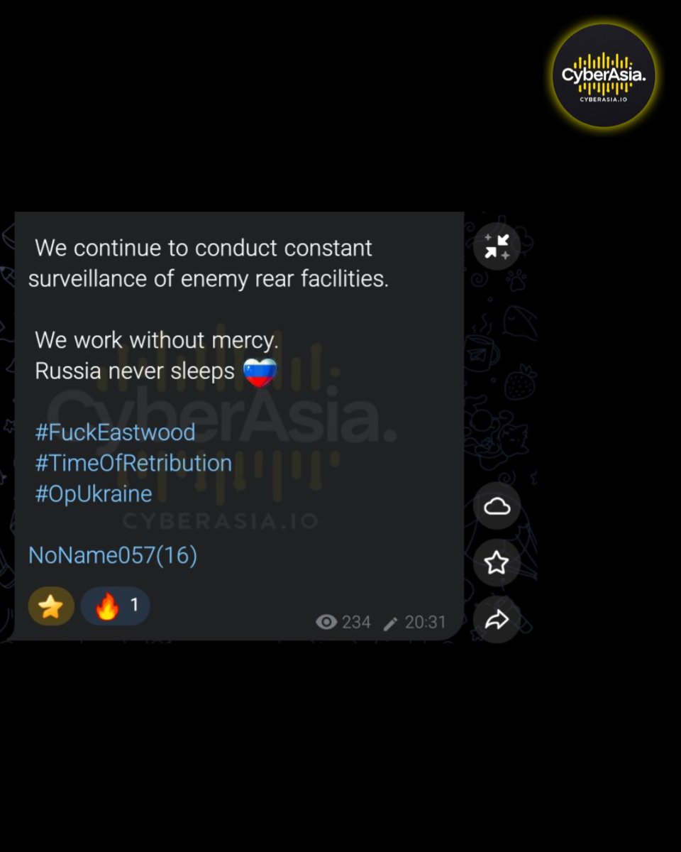 cyberasia_io's tweet photo. 🚨 Ukraine Alert 🇺🇦
 
The pro-Russian hacktivist group NoName057(16) has claimed a successful penetration of the video surveillance infrastructure at a Ukrainian building materials warehouse.
 
#NoName05716 #CyberSecurity #CCTVHack #IoTSecurity #Ukraine https://t.co/yNZ0TudoYJ