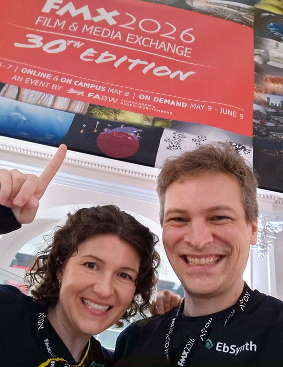 ebsynth's tweet photo. Ebsynth is at FMX! Let us know if you're here and want to meet https://t.co/dhITNCNz42