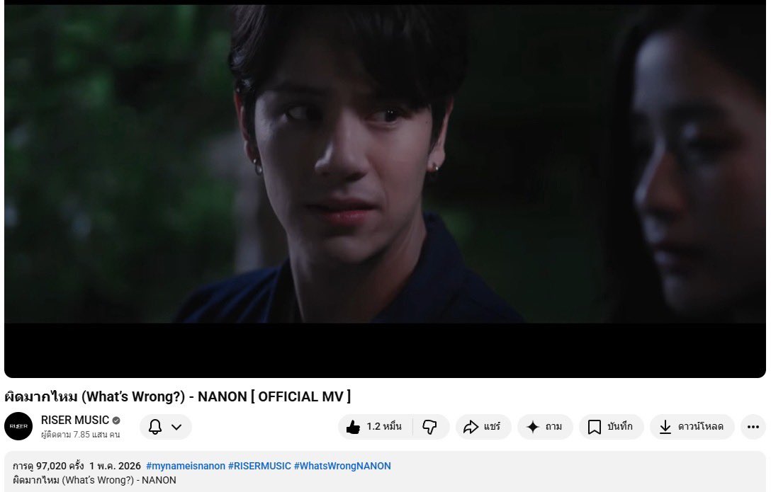 คือเพิ่งโพสต์ 96k ไปไม่กี่ชม. ตอนนี้ 97k แล้วววว เริ่ดเลยหล่ะะะ

#WhatsWrongNANON
#WhatsWrongNANONmv
#mynameisnanon