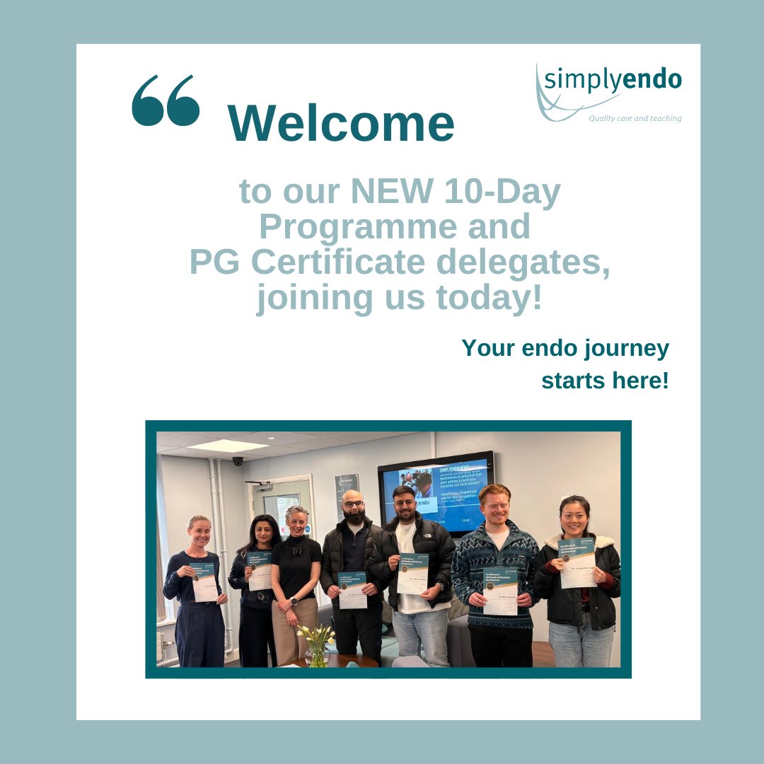 simplyendo's tweet photo. Welcome to our PG Cert delegates and 10-Day Programme delegates  joining us today, we know you’re going to have the best day.. Enjoy 😊🦷 https://t.co/RSq6JG8FYw