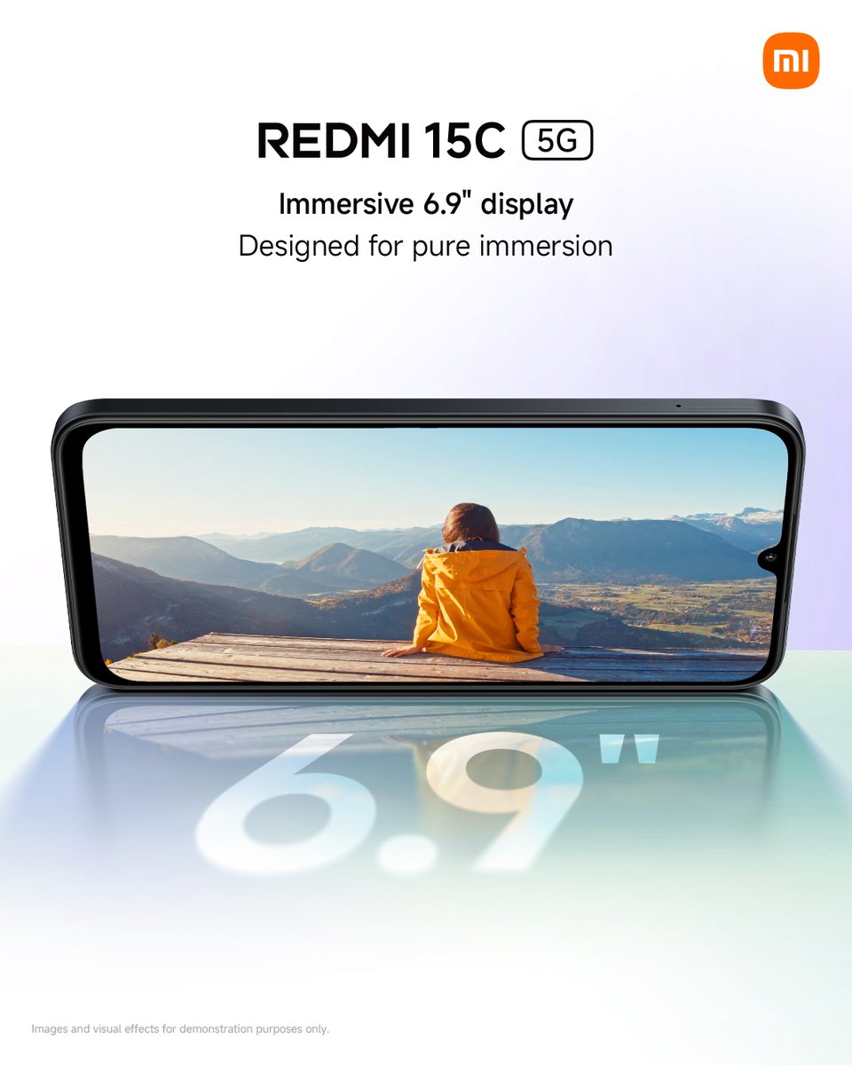 Xiaomi_PH's tweet photo. Big screen, big views. 📱 #REDMI15C5G is made for your rhythm. Yours for only ₱8,499.
#AllInAllDay https://t.co/nlYC5OhEyf
