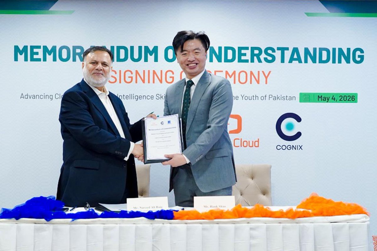 AlkhidmatOrg's tweet photo. .@alibaba_cloud  and Alkhidmat Foundation Pakistan sign MoU to advance AI &amp; cloud skills in Pakistan 🇵🇰

Training Centers to be launched under the “Bano Qabil” platform, empowering youth with future-ready tech skills. https://t.co/Q1ZYUtfGso