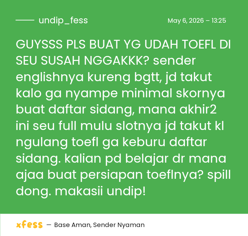 UNDIP MENFESS tweet media