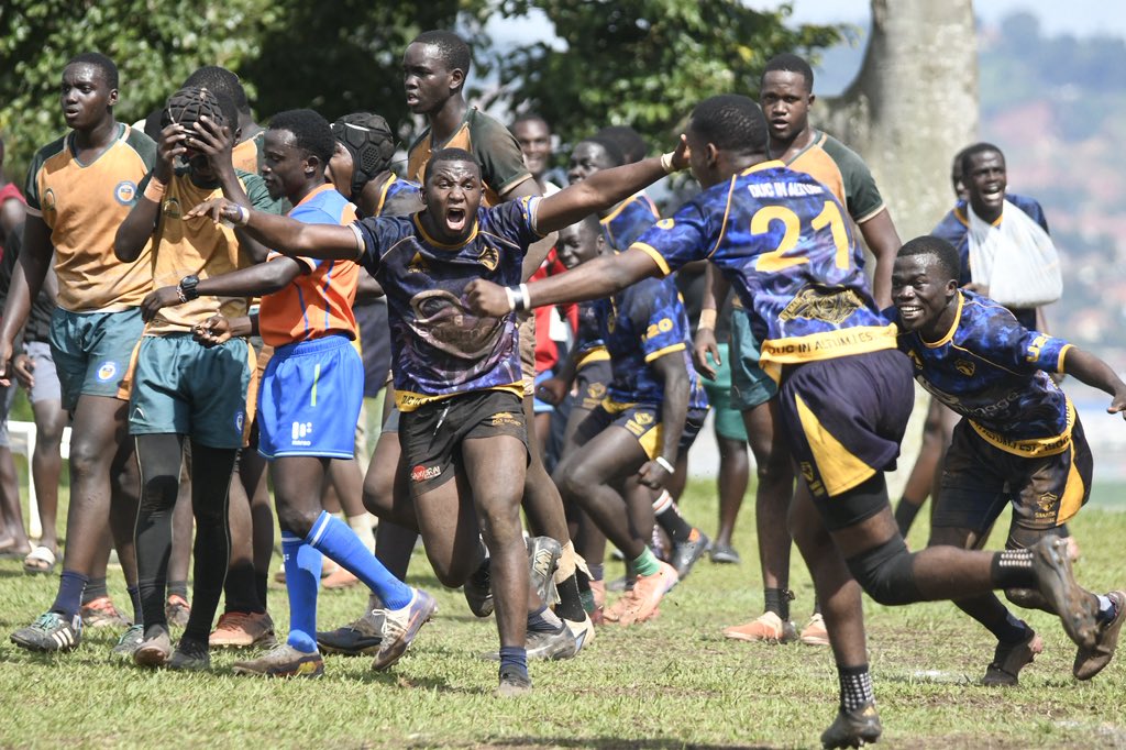 USSSAOnline's tweet photo. Celebrations by St. Mary’s College Kisubi after defeating arch rivals Namilyango College… https://t.co/MaATTyfCEN