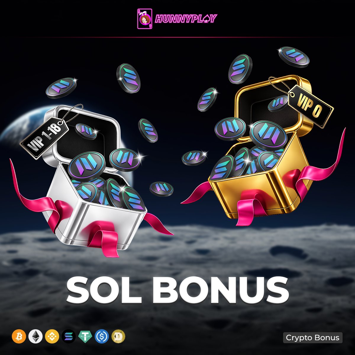 HunnyPlay_'s tweet photo. 🚨Make your Friday more exciting with a $SOL Bonus, pick your perfect match and start collecting rewards.

🔴Max Cashout: NO LIMIT 
✅Vip 0  : • Value: $7 SOL- x10
➡️: https://t.co/pgSRvPpG3p
✅Vip 1- 18  : • Value: $12 SOL - x20
➡️: https://t.co/l7uReWWMFn

#Bonusdrop https://t.co/omcKjon42r
