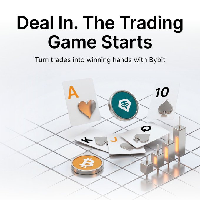 shinBysim8's tweet photo. What if your trades could play the game for you?

📆 From now until May 31, every Futures, Options, or TradFi trade earns you cards. 

Watch BTC price action reveal the table, build your hand, and compete for a 50,000 
$USDT
 weekly prize pool.

#Bybit https://t.co/ar219ASI7M