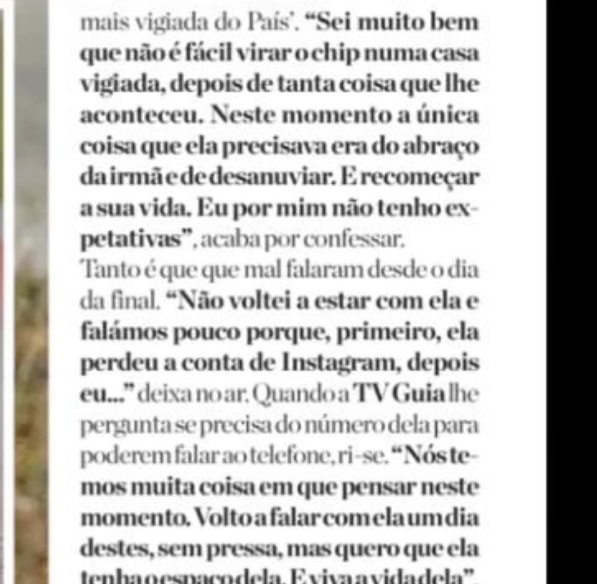 “Custou-me muito deixá-la”

Ele não matou o shipp, mas entregou-nos uma declaração, maturidade e que continua do lado dela mas que não a vai pressionar 🫶🏼

#tieva #ali7520