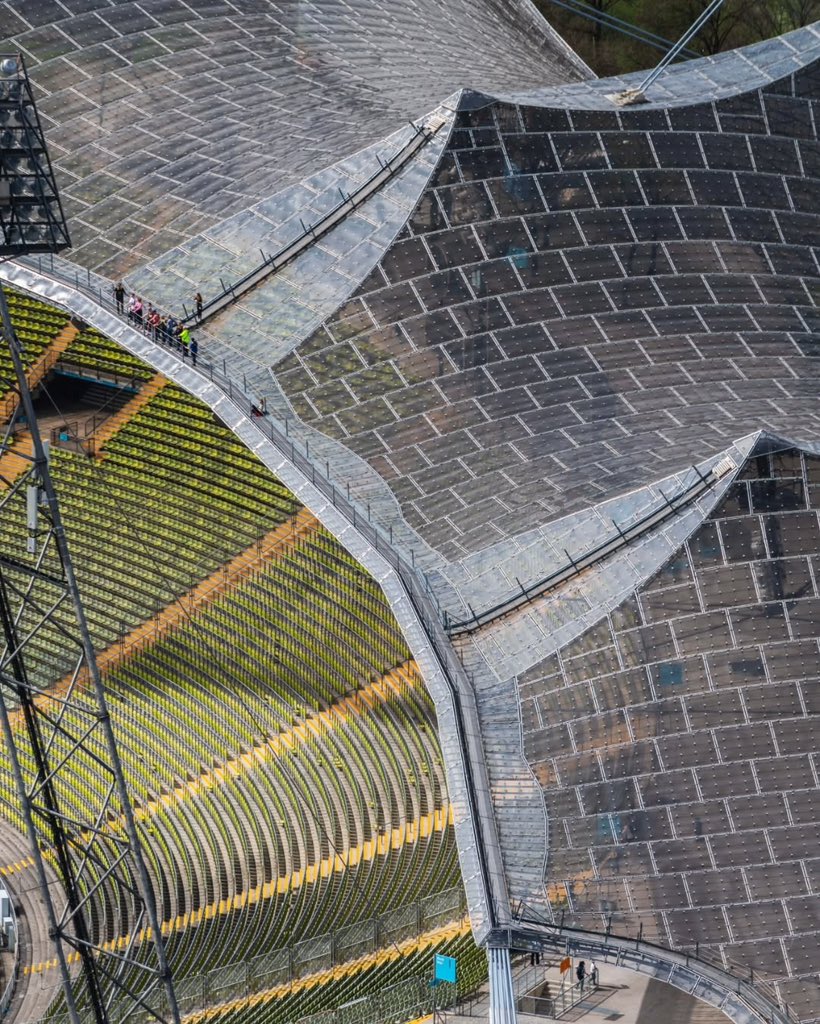 parametricarch's tweet photo. 🏟️ The Munich Olympic Stadium, designed by Behnisch &amp; Partners with Frei Otto, was built for the 1972 Summer Olympics as a symbol of West Germany’s democratic renewal. https://t.co/3bZalMbdXO
