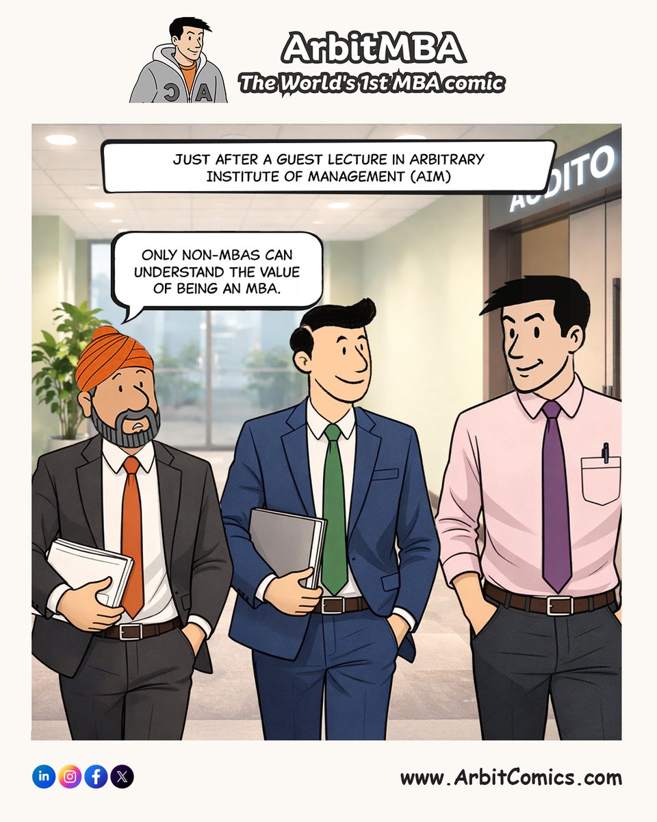 ArbitMBA's tweet photo. Value is in the eyes of the beholder

#ArbitMBA #MBAUniverse #BschoolReality #CareerGrowth #ProfessionalLife https://t.co/mWdNigSuIu