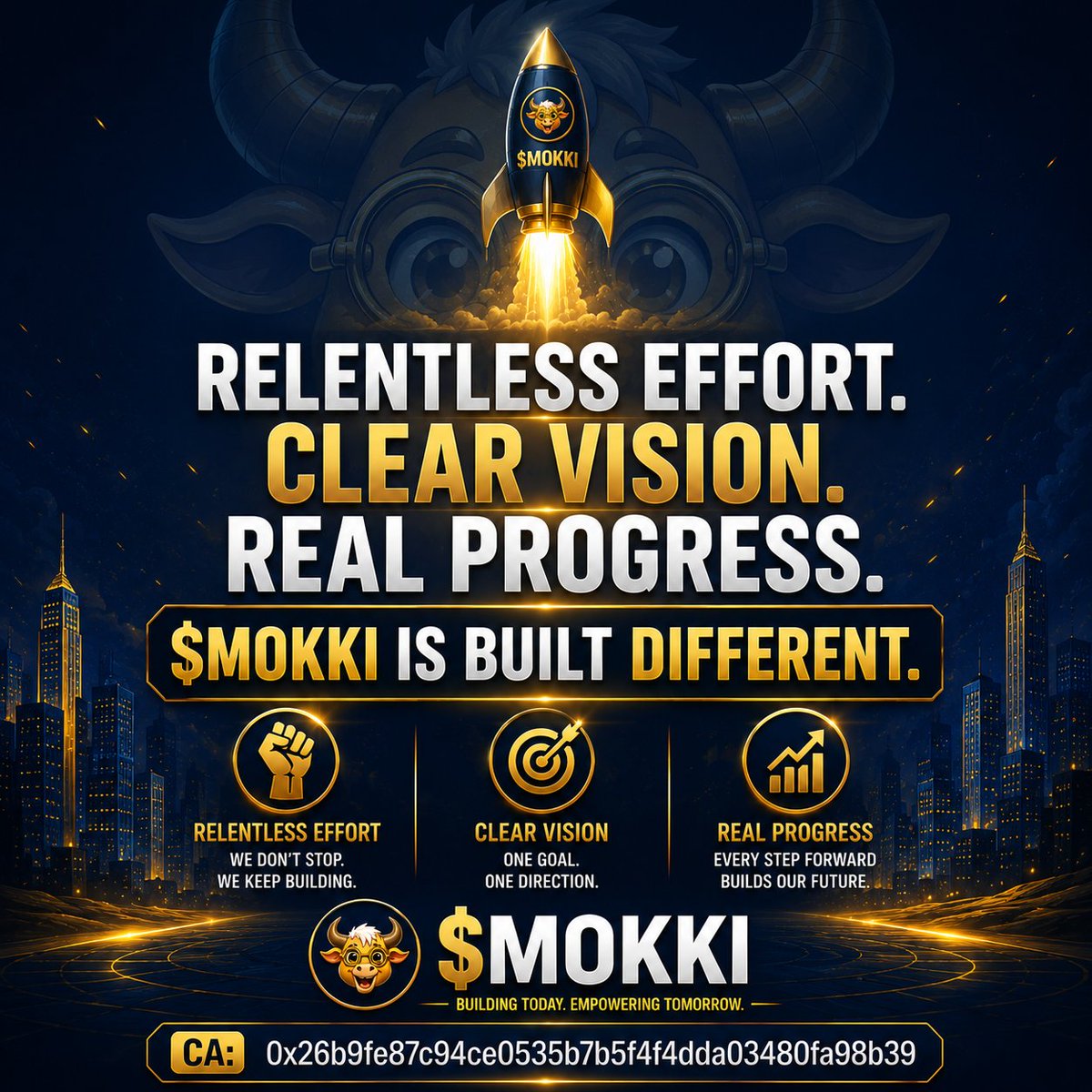 $MOKKI is built with uniqueness.
Get some bags LEGENDS.
You are early 🚀 🚀 

Ca:
0x26B9fe87c94ce0535b7B5f4f4Dda03480Fa98B39 

#MOKKI #Crypto #BSC #Web3
