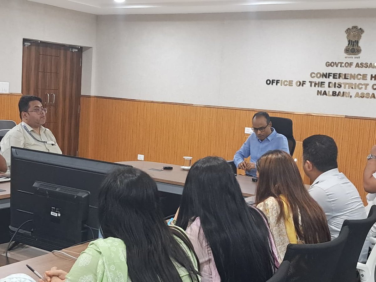 DEONalbari's tweet photo. The DEO, Nalbari, Shri Nibedan Das Patowary, ACS, today convened a post-election review meeting with the CEO, Zilla Parishad, DDC, ADCs, COs, EO and ACs to deliberate upon the successful conduct and completion of the Assembly Election.
@ECISVEEP 
@ceoassam62029 
@diprassam https://t.co/kjWLdX9ZgV