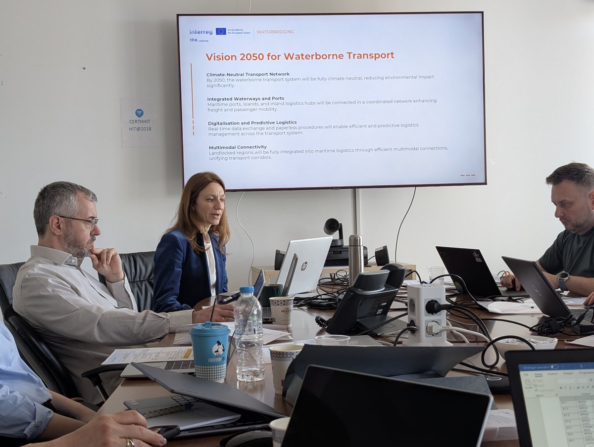 WaterBridging's tweet photo. Making waterborne transport in the Adriatic-Ionian region more sustainable and digital is a defining challenge. #WATERBRIDGING has just taken a key step: the Adriatic-Ionian SMART MOS and IWW Transnational Strategy has been finalised. 

 #SustainableTransport #DigitalIntegration https://t.co/y8wtaEnTeF
