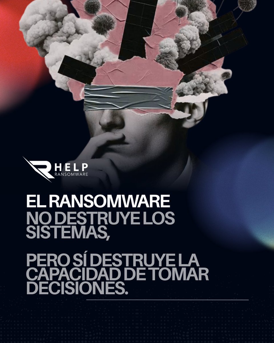 HRansomware's tweet photo. El ransomware no es solo un incidente de seguridad.
Es una interrupción en la capacidad de decidir con claridad.

🔎 https://t.co/r3x2iU7DxD 

#Ransomware #CyberSecurity #CyberRisk #IncidentResponse #BusinessContinuity #DecisionMaking #CrisisManagement #HELPRANSOMWARE https://t.co/AJMGqE8sEh