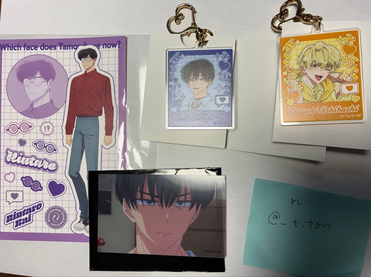 __t_tan's tweet photo. 【交換】多聞くん今どっち！？ クリアシートコレクション 両面アクキー アニメイト オンリーショップ

譲：ナツキ、桜利、倫太郎
求：多聞

郵送希望です。お気軽にお声掛けください。 https://t.co/1y1qzQHrLZ