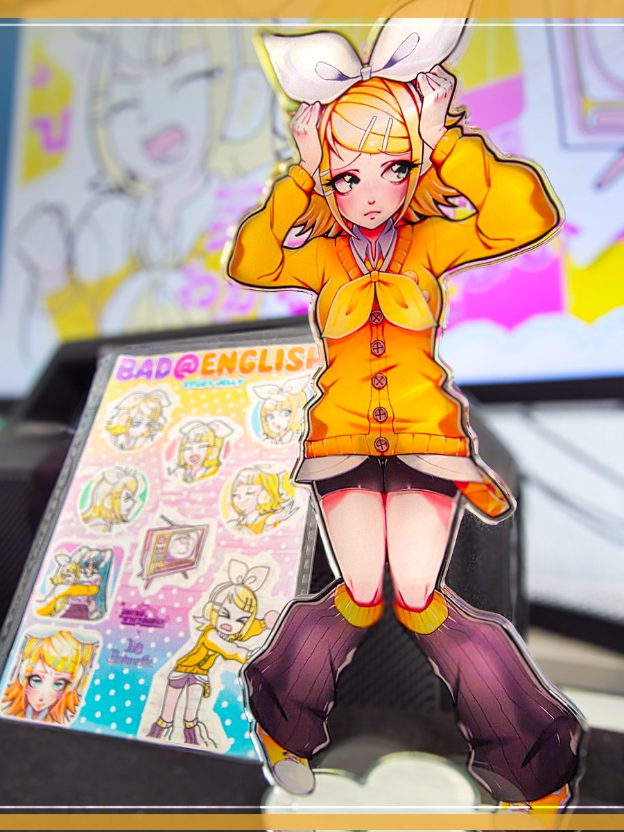 Alpharaka622's tweet photo. @ani_meida Got it now! Love both the BAD@ENGLISH acrylic stand and sticker sheet! Thank you and Kiki for pulling it all together and for being awesome! https://t.co/imi7bbTHa8