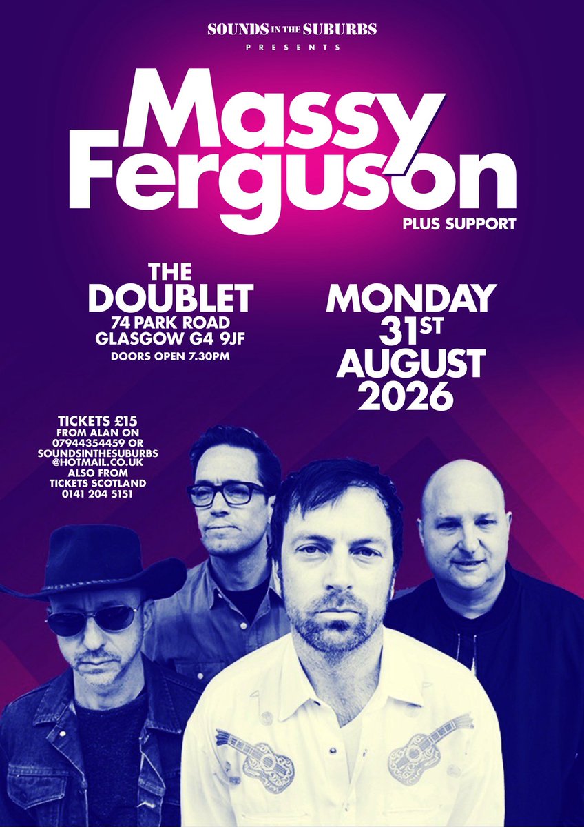 suburbs1's tweet photo. All the gigs! @ticketsscotland @WhatsOnGlasgow https://t.co/ye771UdfyR