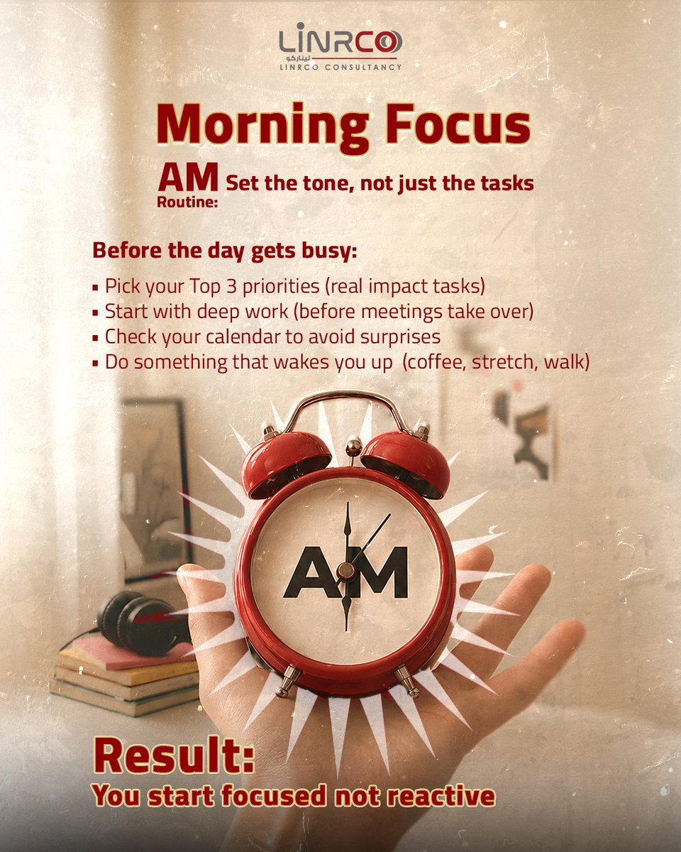 LINRCO_Pakistan's tweet photo. Your day isn’t just about what you do… it’s about when and how you do it.

Master both and transform how you work.

#workroutine #timemanagement #linrco_pakistan #recruitment https://t.co/URC26c5rOK