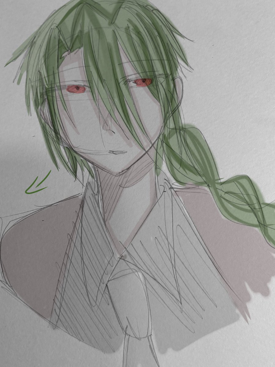 kanmi_3150's tweet photo. アナログ＋デジタル落書き💚
#ラスパラ7 https://t.co/NEI1diCync