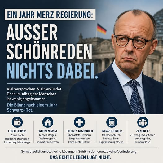 RealFruitts's tweet photo. Ein Jahr #Merz, ein Jahr #CDU - kein Grund zum Feiern! https://t.co/RbRMICoA6W