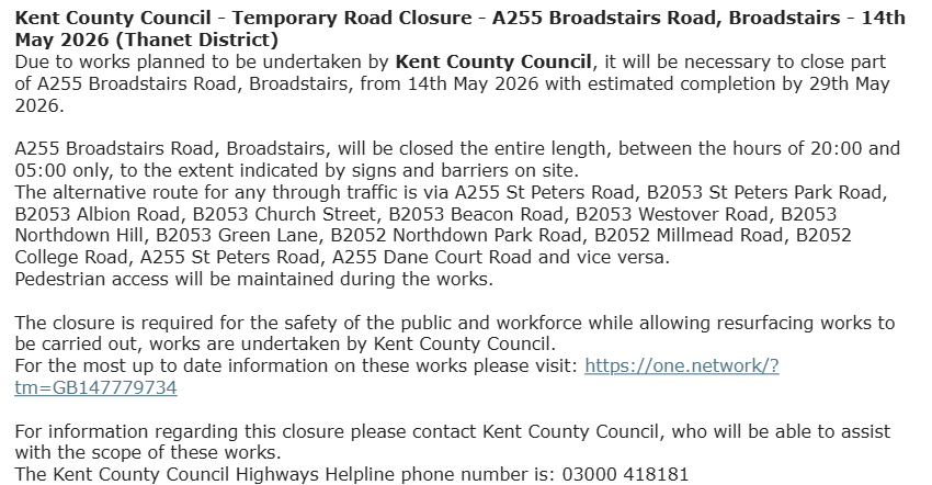 KCC Highways tweet media