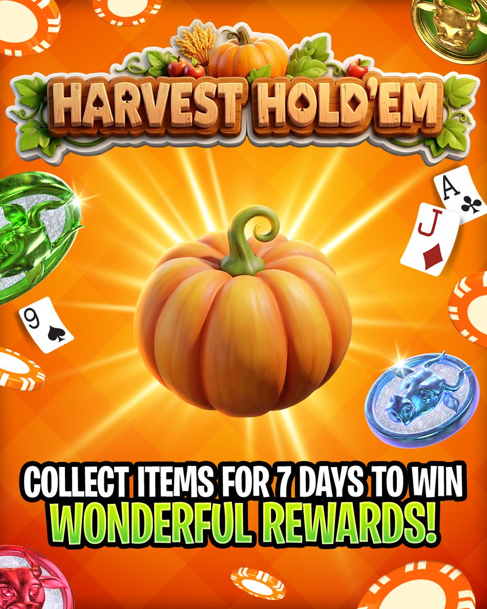 GoP_3's tweet photo. Continue the Harvest with by gathering this week’s Harvest Hold'em collectible!

Each week, a new collectible quest will emerge with multiple reward milestones filled with amazing instantly claimable prizes.

Upgrade to GOP+ for free 👉 https://t.co/RgVm7lOJ4i https://t.co/CSjsT2FRhR